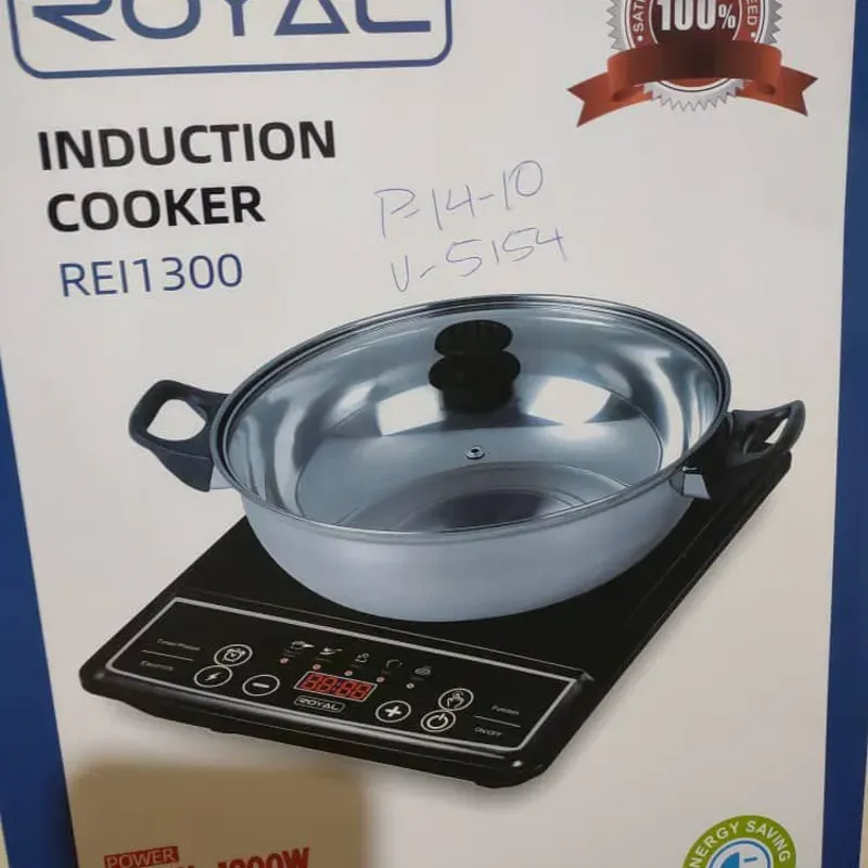 Cocina de inducción con cazuela. Marca Royal 