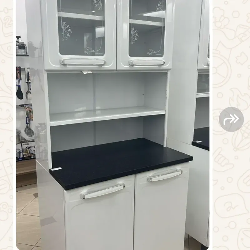 Estante de cocina con meseta de 2 puertas 