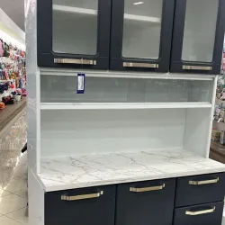 Estante de cocina con meseta de 3 puertas 