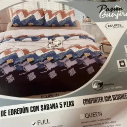 Juego de Edredón con Sábana 5 piezas (Camero-Poliester)