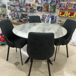 Juego de mesa redondo con 4 sillas 