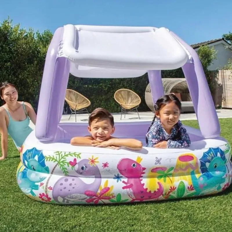 Piscina inflable con toldo. Edad recomendada: mayores de 2 años 