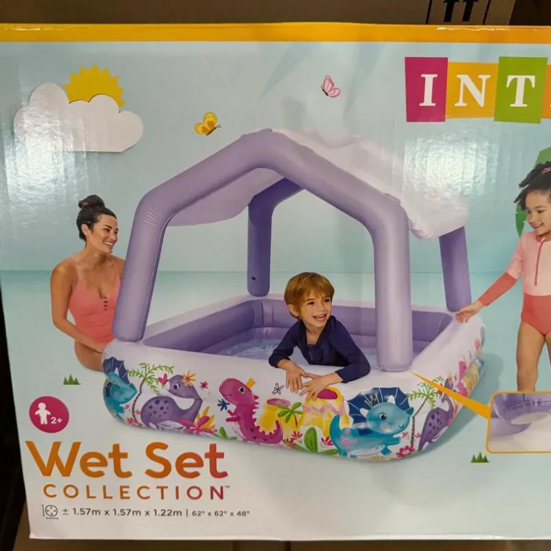 Piscina inflable con toldo. Edad recomendada: mayores de 2 años 