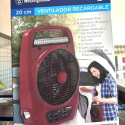 Ventilador recargable Westinghouse de 20 cm