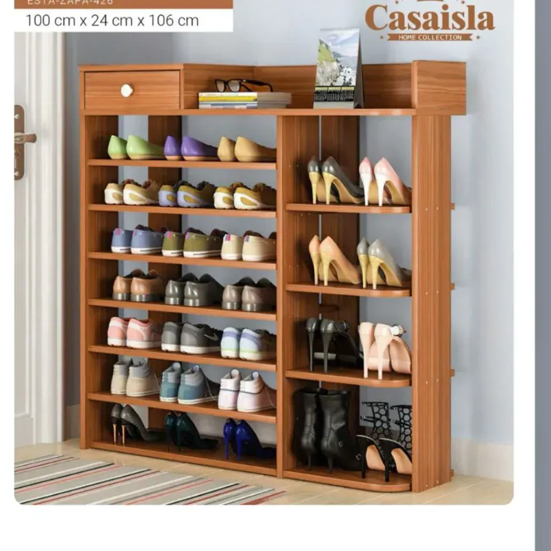 Zapateras de madera con cajón 