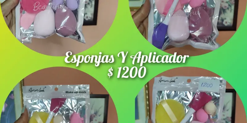 Conjunto De Esponjas De Maquillaje Y Aplicador 