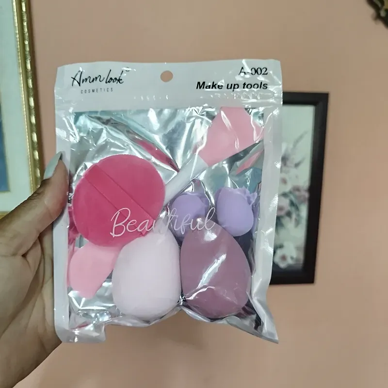 Conjunto De Esponjas De Maquillaje Y Aplicador 