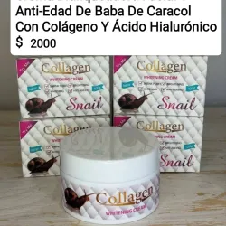 Crema Blanqueadora Facial De Baba De Caracol Con Colágeno Y Ácido Hialurónico