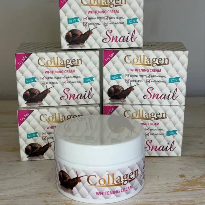Crema Blanqueadora Facial De Baba De Caracol Con Colágeno Y Ácido Hialurónico 