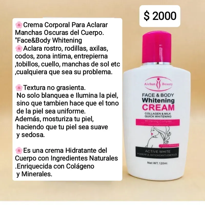 Crema Blanqueadora Facial y Corporal
