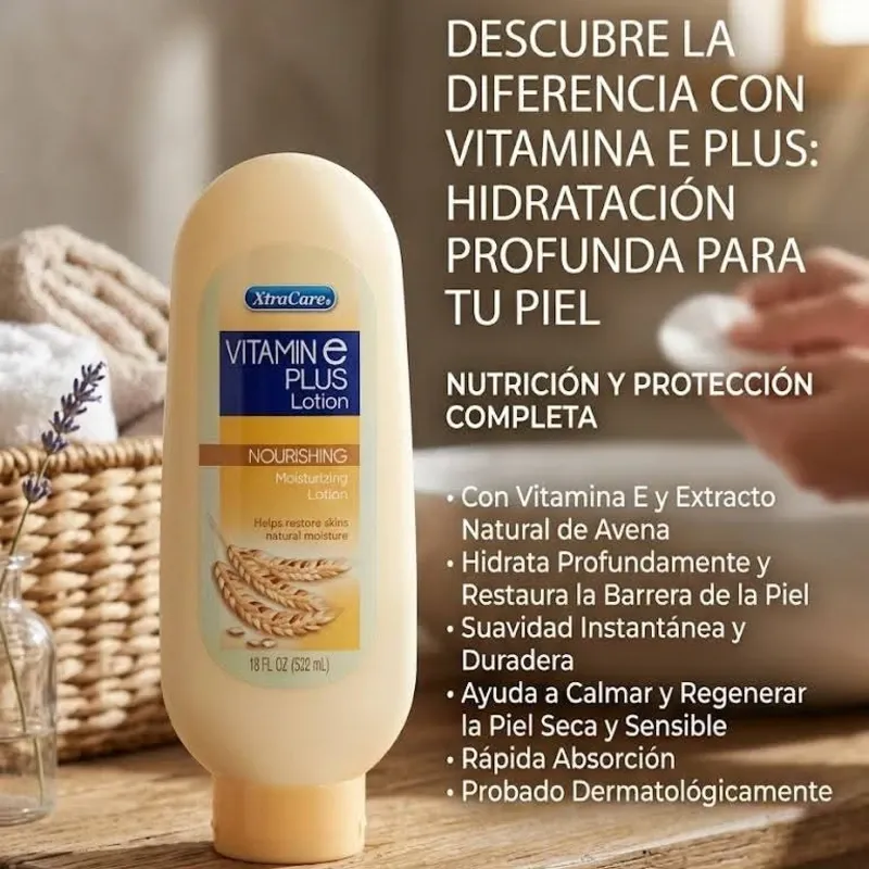 CREMA CORPORAL DE AVENA Y VITAMINA E