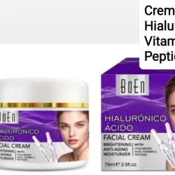 Crema Facial De Ácido Hialurónico Con Vitamina E Y Pepty