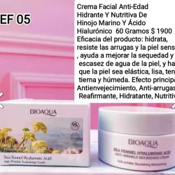 Crema Facial De Hinojo Marino Y Ácido Hialurónico