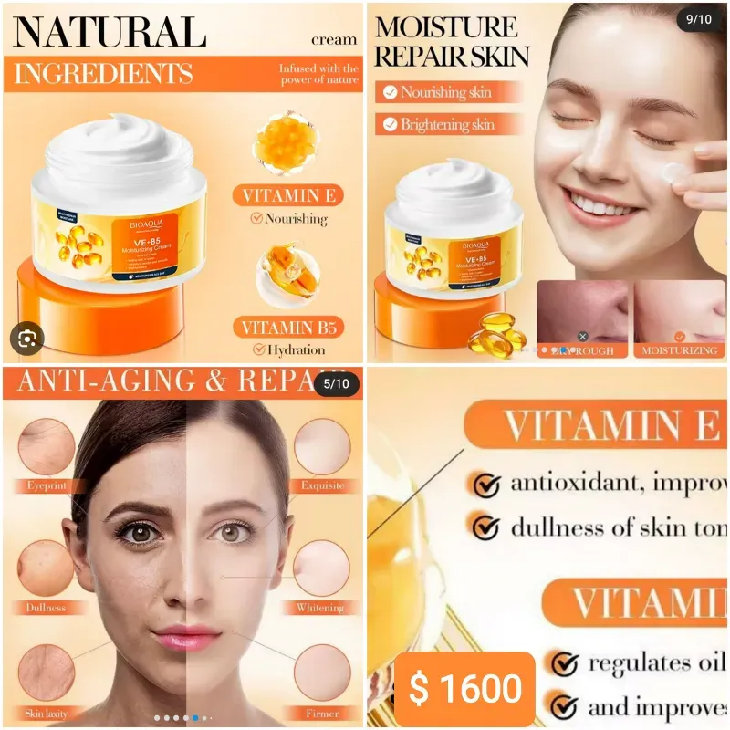 Crema Hidratante Facial De Vitamina E Con Vitamina B5