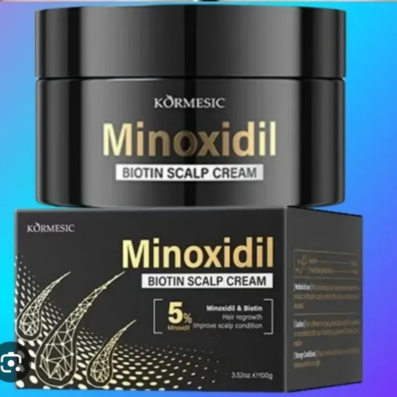 CREMA PARA MASAJES DE MINOXIDIL Y BIOTINA CON UN 5% PARA LA CAÍDA Y CRECIMIENTO DEL CABELLO
