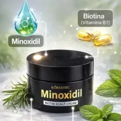 CREMA PARA MASAJES DE MINOXIDIL Y BIOTINA CON UN 5% PARA LA CAÍDA Y CRECIMIENTO DEL CABELLO