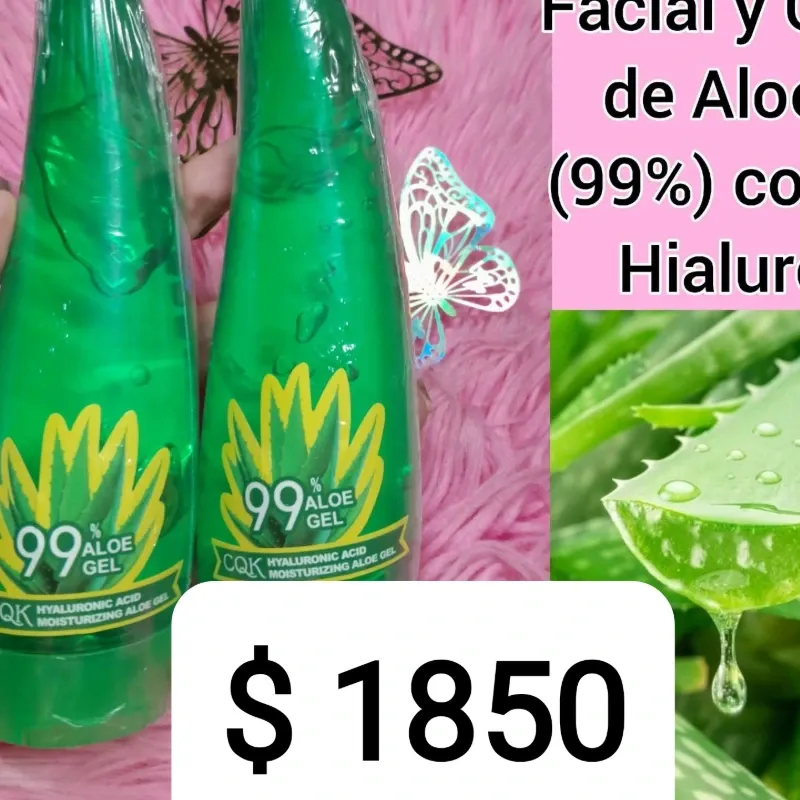 Gel Hidratante Facial Y Corporal De Aloe De Vera Con Ácido Hialurónico