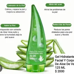 Gel Hidratante Facial Y Corporal De Aloe De Vera Con Ácido Hialurónico