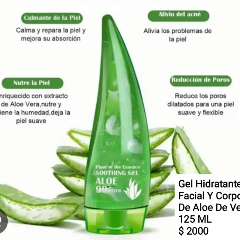 Gel Hidratante Facial Y Corporal De Aloe De Vera Con Ácido Hialurónico