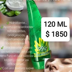 Gel Hidratante Facial Y Corporal De Aloe De Vera Con Ácido Hialurónico