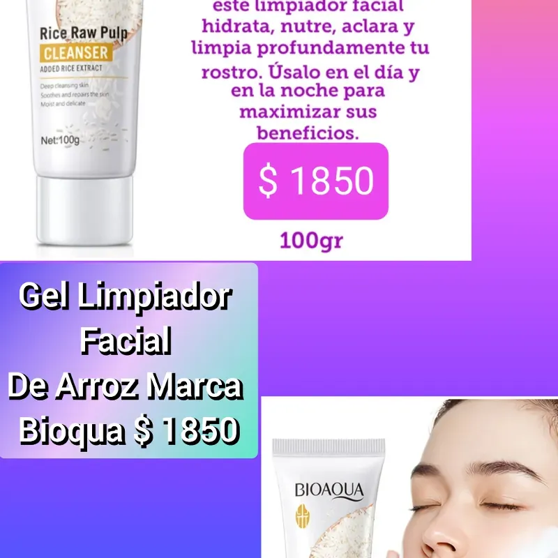 Gel Limpiador Facial De Arroz 