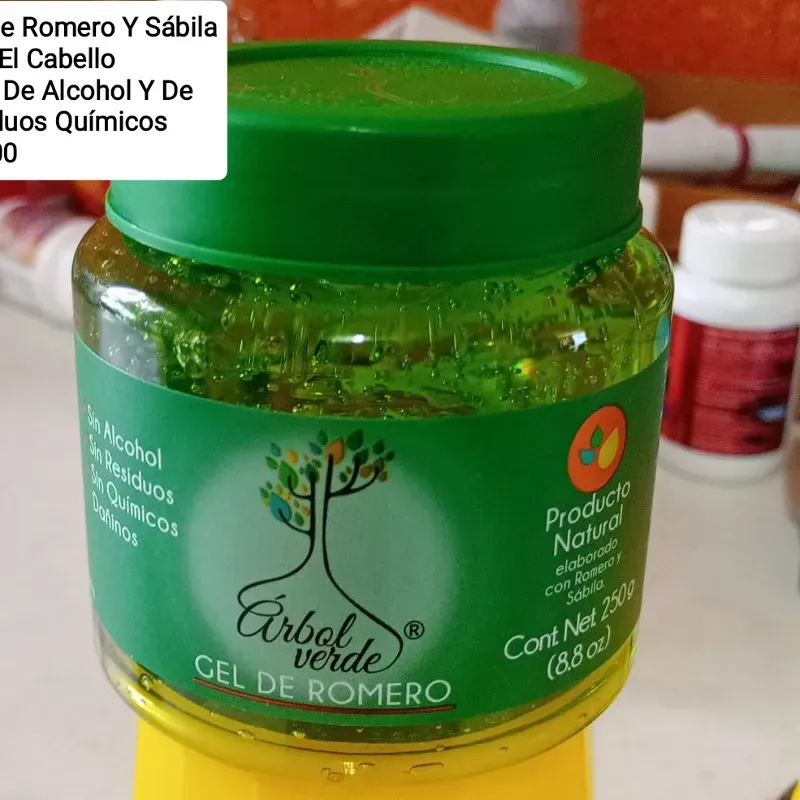 Gel Para El Cabello De Romero Y Sábila 