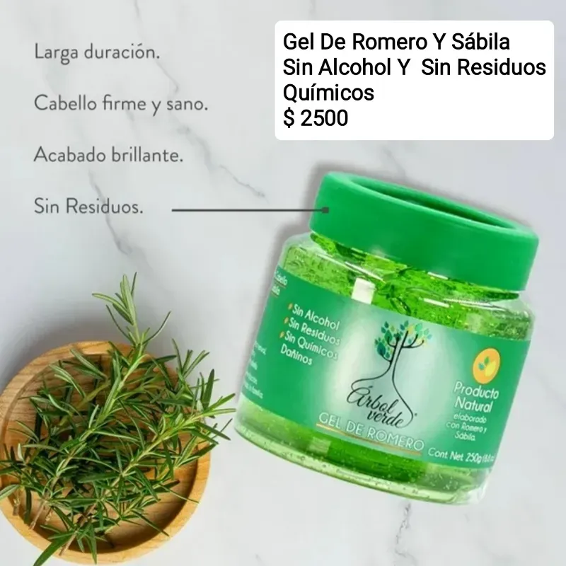Gel Para El Cabello De Romero Y Sábila 