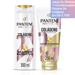 Juego De Shampoo Y Acondicionador Pantene Sin Sal De Colágeno 