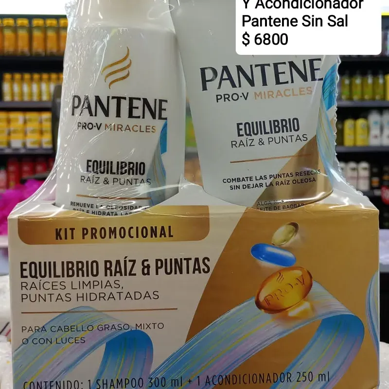 Juego De Shampoo Y Acondicionador Pantene Sin Sal De Equilibrio 