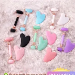 Kit De Rodillo De Jade Y Guasha