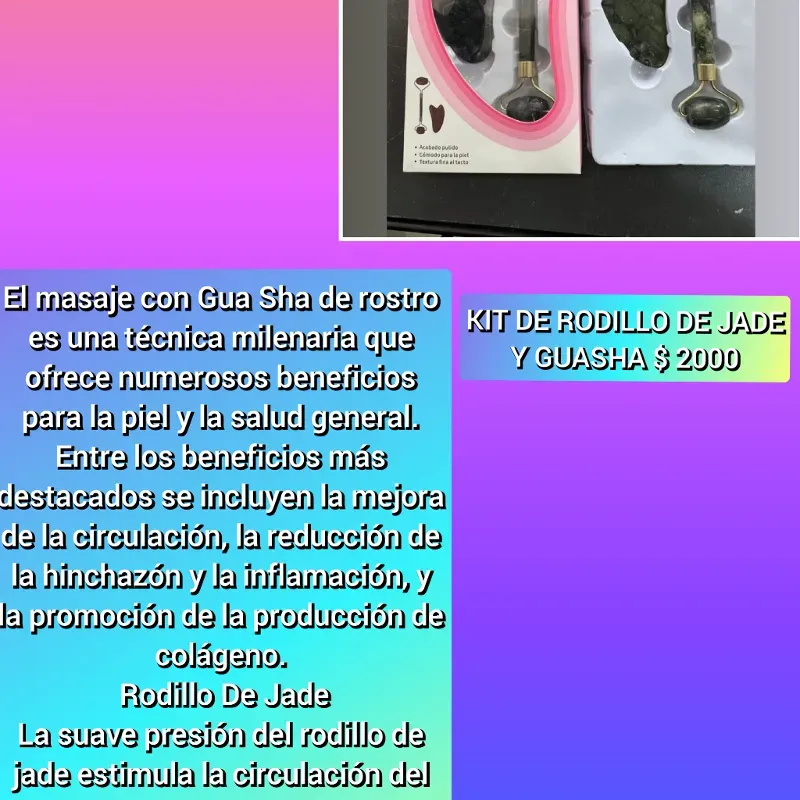Kit De Rodillo De Jade Y Guasha