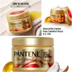 Mascarilla Capilar Pantene Para Cabellos Rizos 