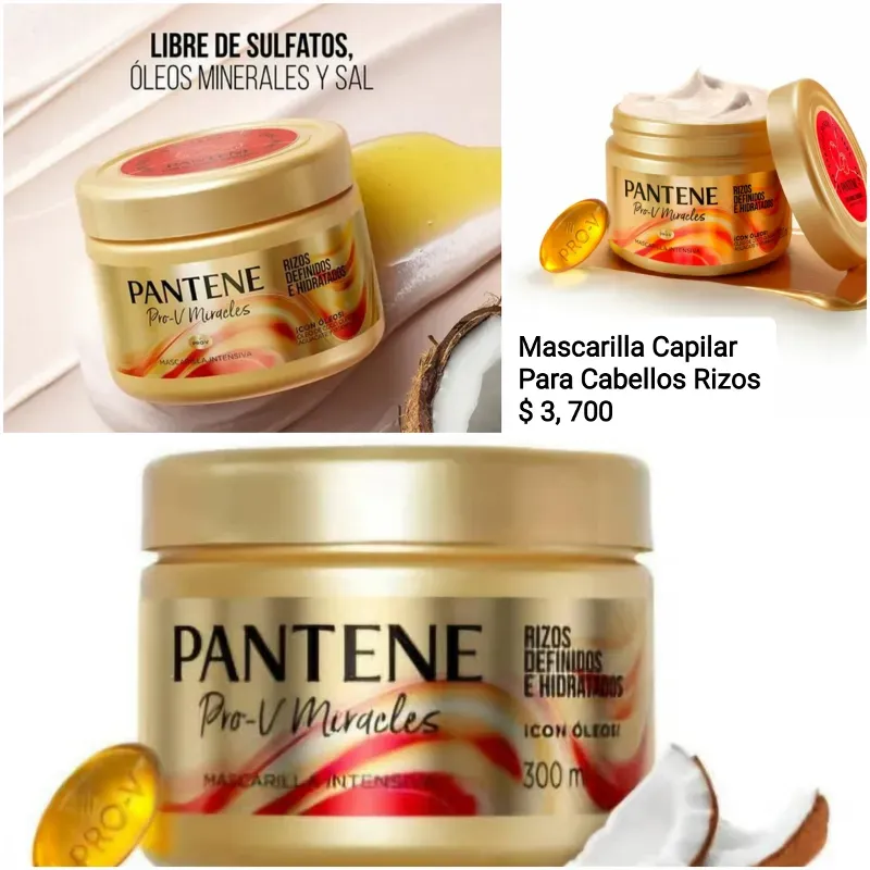 Mascarilla Capilar Pantene Para Cabellos Rizos 