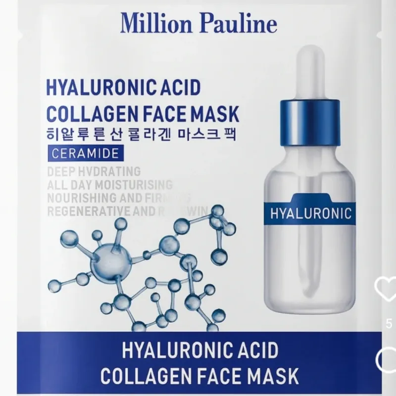 Mascarilla De Velo De Ácido Hialurónico Con Colágeno Y Ceramide