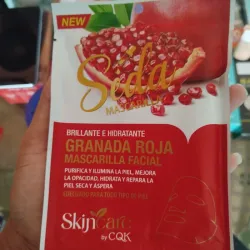 Mascarilla De Velo De Granada Roja