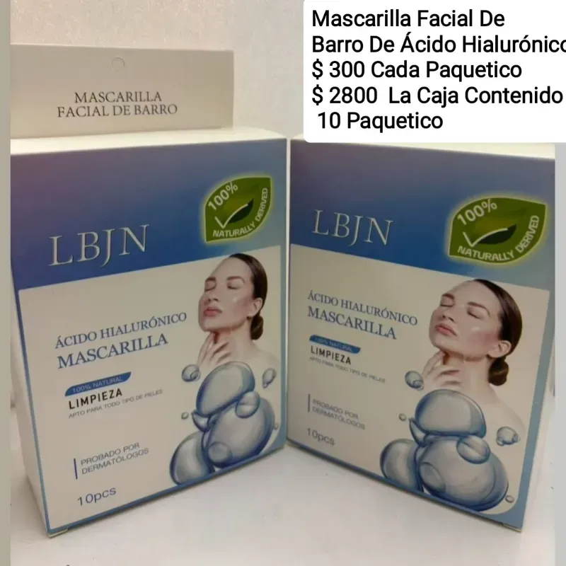 Mascarilla Facial De Barro De Ácido Hialurónico