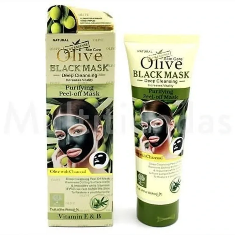 Mascarilla Peel Off De Aceite De Oliva Con Carbón Activado, Vitamina E & B