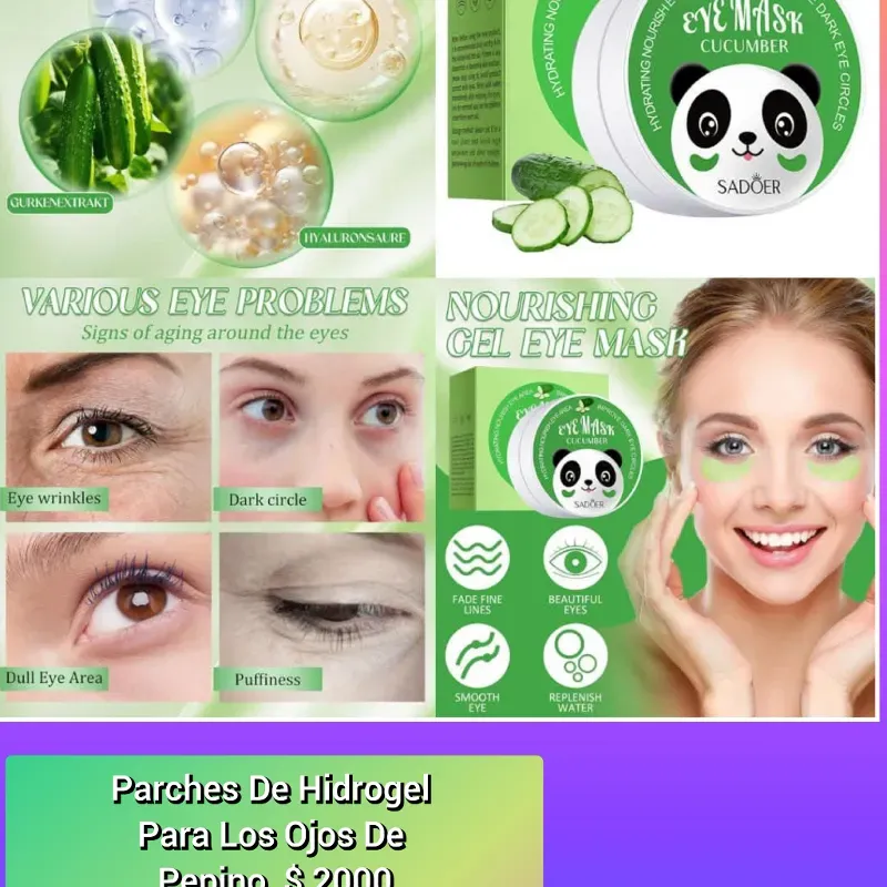 Parches De Hidrogel Para Los Ojos De Pepino 