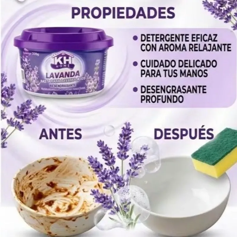 Pastas Para Lavar Platos Desengrasante De Lavanda