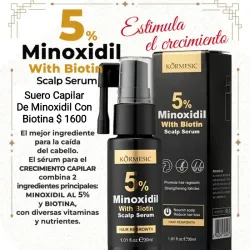 Sérum Capilar 5%De Minoxidil Y Biotina