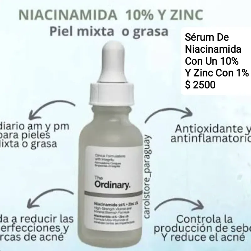 Sérum Con 10% De Niacinamide Y 1% De Zinc