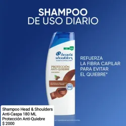 Shampoo Head & Shoulders Anticaspa Anti- Quiebre Con Cafeína