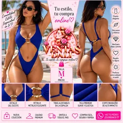 Traje de baño de una pieza con tirantes gruesos
