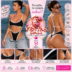 Traje de baño de una pieza de moda sexy con cuello alto