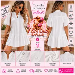 Vestido corto ancho de vuelo