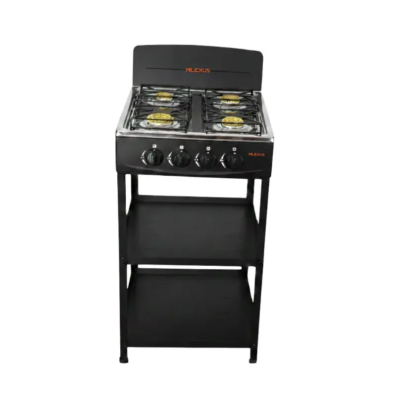 COCINA DE GAS DE CUATRO QUEMADORES MILEXUS CON ORGANIZADOR