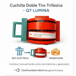 CUCHILLA DOBLE TIRO - TRIFÁSICA 63A 220/450V Q7-LUMINA