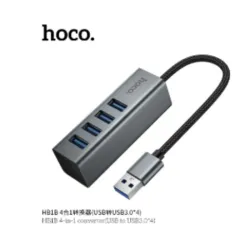 Hoco – Adaptador HB1B 4 en 1 USB a USB 3.0 con Velocidad 5Gbps