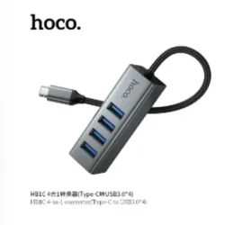 Hoco – Adaptador HB1C 4 en 1 Tipo-C a USB 3.0 con Velocidad 5Gbps