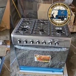 Cocina de Gas con Horno RUDENKOV 24" 6 Hornillas